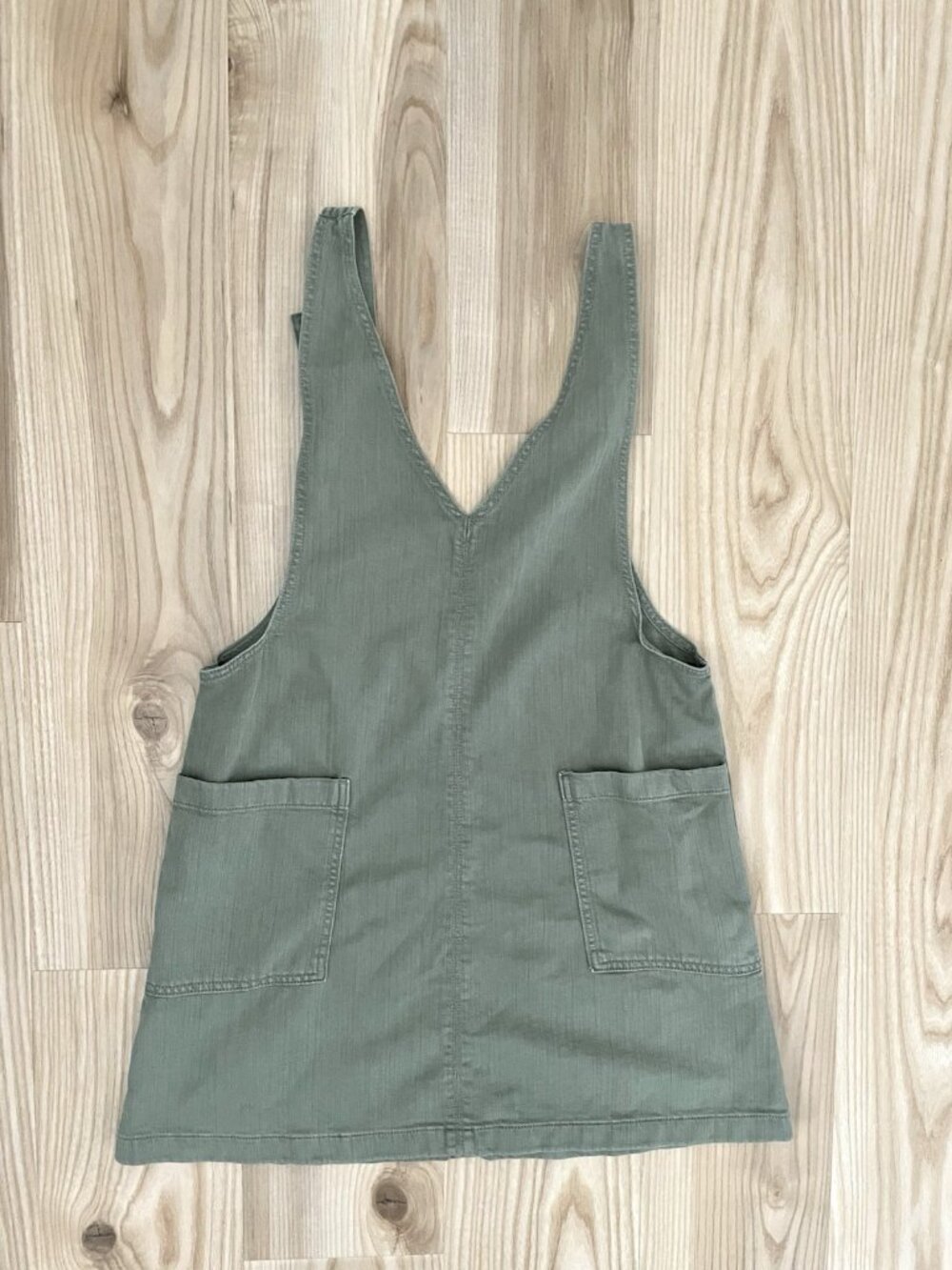 AERIE Utility Jumper Overall Dress Pockets Streetwear Olive Green size Medium